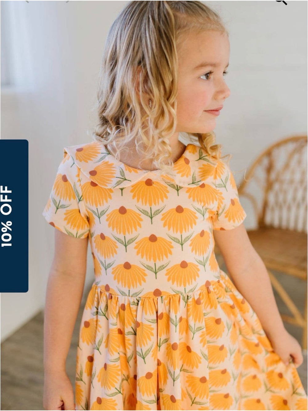 Ollie Jay Twirl Elizabeth Dress in Sunflower 4T worn once